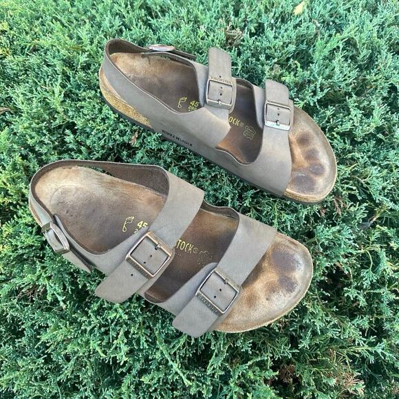 Birkenstock Milano‎ Men’s Leather Sandals Size 45 US M12  Mocha - Picture 4 of 17